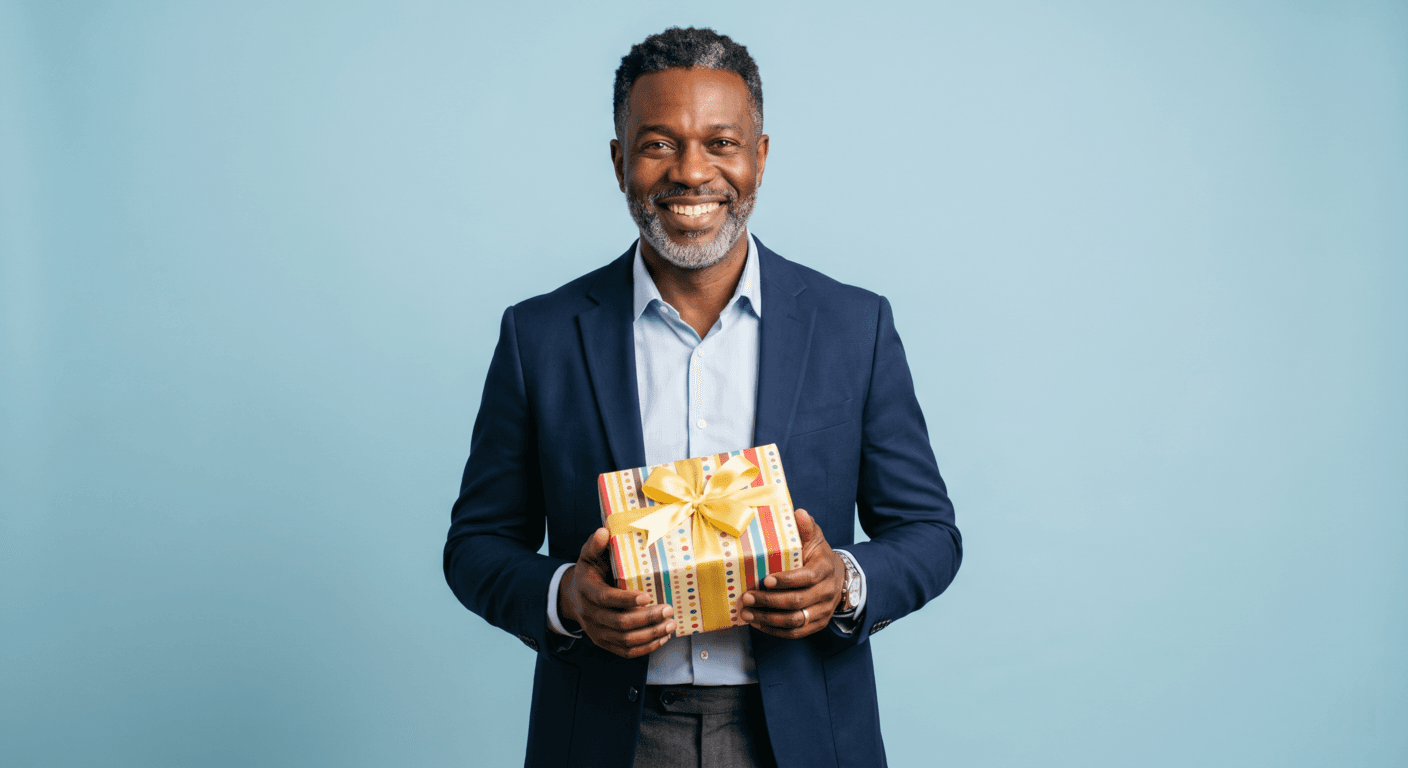 Person holding a gift box